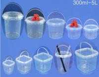 China IML or Thermal Transfer PP/HDPE Plastic Food Bucket with Lid for Food Packaging for sale