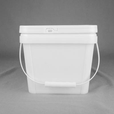 China Capacidad plástica de Pail With Lid Excellent Seal del cuadrado de 1 galón 3.5L en venta