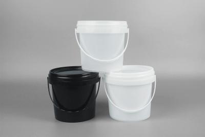 China 18L pp 5 Gallon Zwarte Plastic Emmer om Duidelijke Voedselrang Te koop