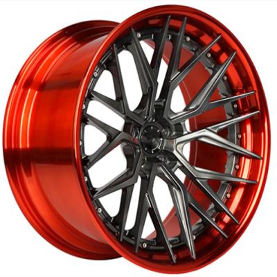 China Customized aluminum forged aluminum alloy wheels 2 pieces forged 18-24 inch car wheels china wholesale for luxury car wheels for sale