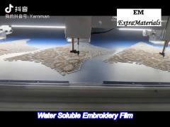 embossed cold water soluble embroidery film 35 microns