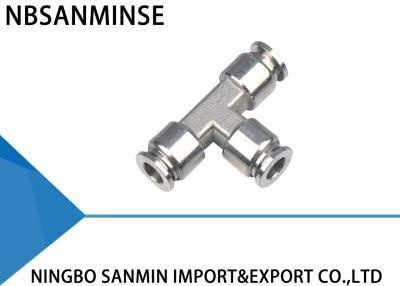 China Resistente aos ácidos excelente pneumático do encaixe de tubulação do acoplador rápido de mangueira de ar do T de SSE à venda
