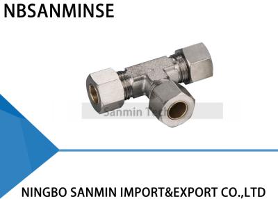 China Brass Compression Fitting Pneumatic Air Fittings 4 , 6 , 8 , 10  12 mm Port Size for sale