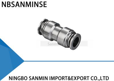 China Push In Food Grade SS316L Pneumatic Air Fittings , Anticorrosion Stainless Steel Union Straight Fitting for sale