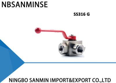 China Van de de Kogelklepcorrosie van KHB3K SS316 Hydraulische De Weerstands Normale Temperatuur Met drie richtingen Te koop