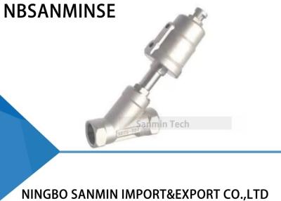 China Da maneira pneumática da válvula de ar 2 do pistão da válvula de Seat do ângulo válvula de aço inoxidável para o nitrogênio da máquina de enchimento do gás de óleo do ar à venda