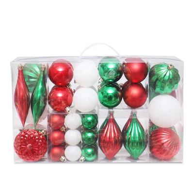 China PE 61 Pieces Hanging Christmas Ball Christmas Tree Decoration Home Decoration Wholesale Factory Price for sale