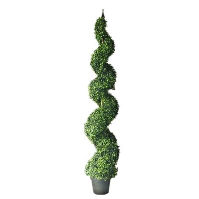 China LSWS15110910 Minimalist China Manufacturer Wholesaler Made Garden Decorative Artificial Spiral Topiary for sale