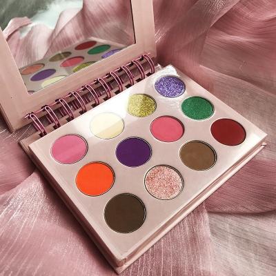 China Waterproof Pigment Book Packaging Box Eyeshadow Palette Custom Private Label Makeup for sale