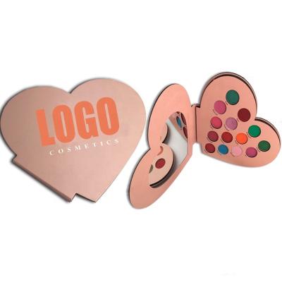 China Hot Sale 14 Colors DIY Eye Shadow Waterproof Private Label Eyeshadow Heart Waterproof Custom Makeup for sale