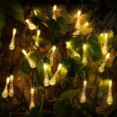 China Waterproof Outdoor Solar Powered Garden Water Lights LED Lantern String Lights for Elves Holiday Christmas Party for sale