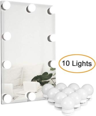 China Bathroom Toilet Room Makeup Light 4m LED Vanity Mirror Lights Kit, Make Up Lights with 10 Bulbs Dimmable, Three Light Color Modes Makeup Reflects Light for sale