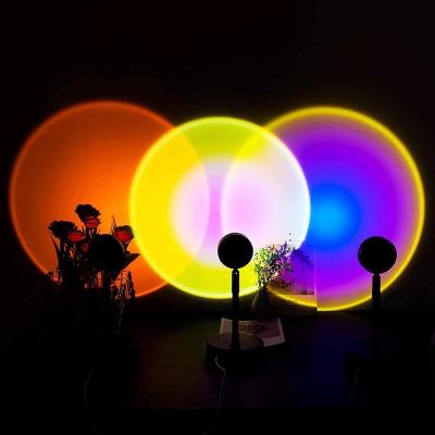 China Modern Background LED Floor Lamp Rainbow Sunsets Projection Light Modern Decoration Standing Light for sale