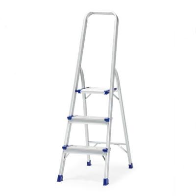 China Folding Ladders 3 STEP Household Aluminum Foot Ladder HOT SALE Household Folding Step Ladders With Railing Indoor Outdoor for sale