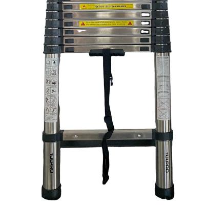 China Telescopic Ladders 3.8m Over Weight Capacity Stainless Steel Telescopic Ladder For Industrial Use for sale