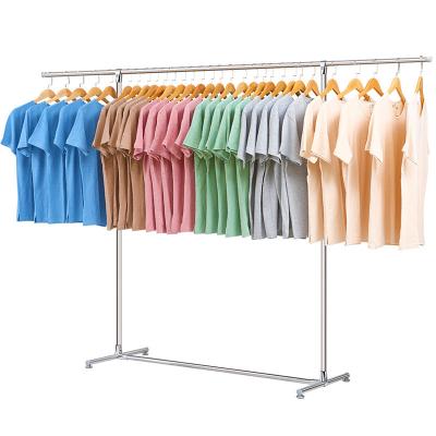 China Minimalist Multi Position Hanging Clothes Racks Simple Rack Stainless Steel Pole Pipe Clothing Racks For Home Use for sale