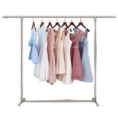 China Minimalist Hanging Clothes Rack Single Hanger Metal Stainless Steel Vertical Pole Rack Clothing Racks Shelf For Clothing for sale