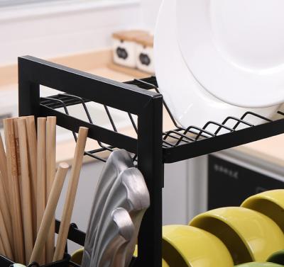 China New Modern Detachable High Quality Kitchen Sink 2 Tier Dish Towel Bowel Drainer Rack Viable For Home Use for sale