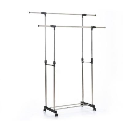 China 2022 Hot Selling Minimalist Stainless Steel Garment Clothes Coat Racks And Lightweight Hanger Storage Racks For Home Use for sale