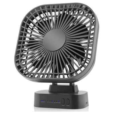 China For 6-38 Hours Mini Fan USB Rechargeable Battery Fan With Timer Wind 3 Speed ​​7 Fan Leaf Leaf Outdoor Office Desk Portable Quiet Camping for sale