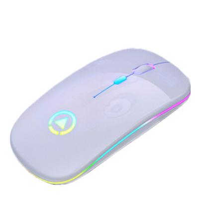 China Gaming 2.4G Ergonomic Rechargeable USB LED Wireless Mini Mouse RGB Silent Optical Mause for Macbook Lenovo HP Thinkpad Dell PC Laptop for sale