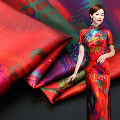 China Wholesale Anti Pill OEM Anti Phil Sustainable Custom Digital Textile Printing Satin Silk Fabric for sale