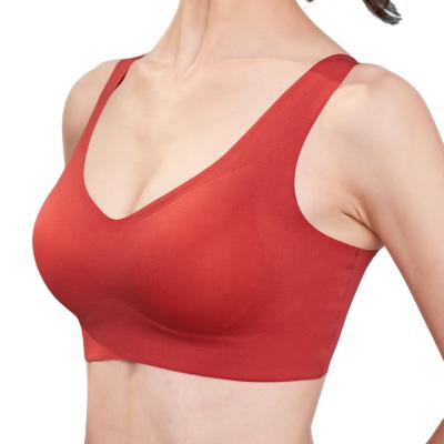 China QUICK DRY Ladies Lace Up Beauty Back Wrap Chest Bralettes Butterfly Wireless Bra No Lace Steel Seamless Sports Bras for sale