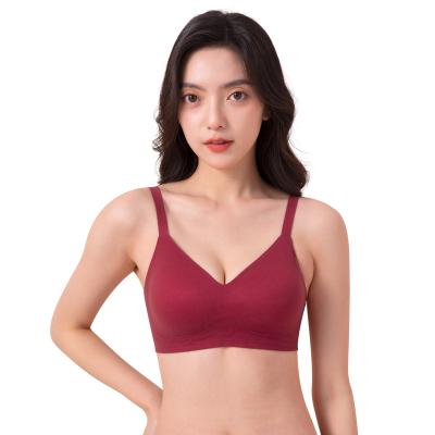 China Wholesales QUICK DRY Women's Adjustable Sleep Bra Lift Up Soft Comfortable Jelly Bra Wire Free Woman Seamless T-shirt for sale