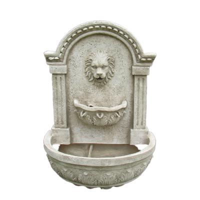 China Easy to Move and Clean Outdoor Garden Wall Resin Solar Water Fountain with LED for sale