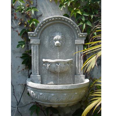 China Easy To Move And Clean Outdoor Modern Solar Pot Resin Wall Water Fountain for sale