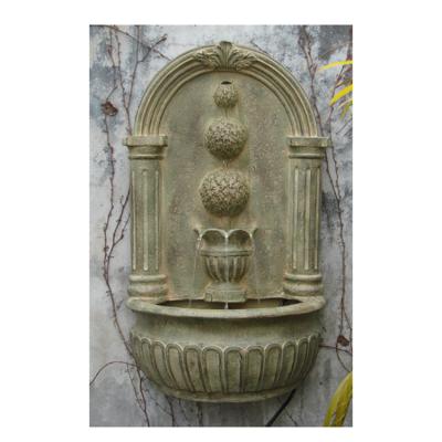 China Easy to Move and Clean Portable Modern Wall Hanging Fiberglass Outdoor Solar Garden Water Wall Fountain for sale