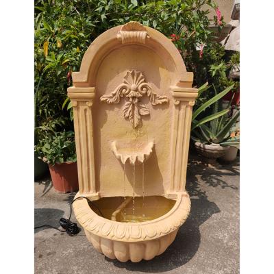 China Easy To Move And Clean Modern Fiber Polyresin Outdoor Garden Waterfall Wall Water Fountain For Home Wall for sale