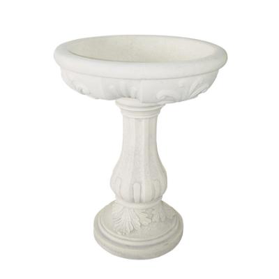 China Easy To Move And Clean Hot Selling Outdoor Garden Fiberglass Bird Bath Bowl for sale