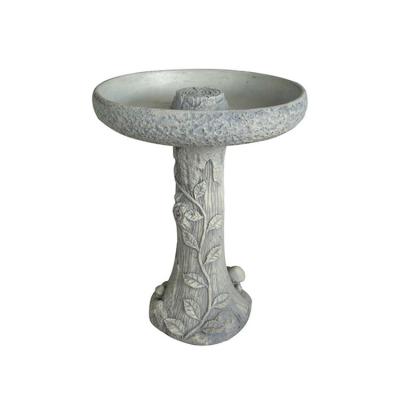 China Easy To Move And Clean Outdoor Fiberglass Fountain Large Bird Bath For Garden for sale