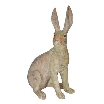 China Easy To Move And Clean High Quality Resin Small Animal Ornaments Rabbit Status Outdoor Garden Decoration for sale