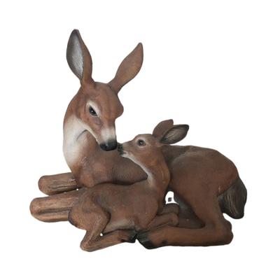 China Easy To Move And Clean Artificial Wholesale Garden Decoration Resin Deer Animals Outdoor Art for sale