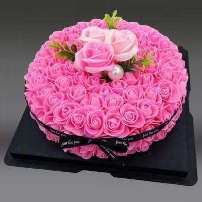 China 2019 New Teddy Bear Product Birthday Flower Gift Box Big Bear Tender Foams Rose On Sale for sale