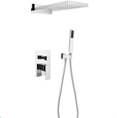 China Without Slide Bar Rainfall  waterfall Bathroom High Pressure Waterfall Concealed Shower System Faucet Wall Mounted Shower Set for sale