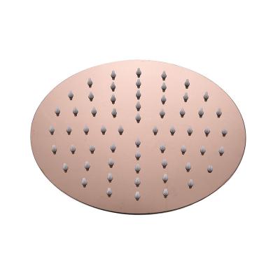 China Without Diverter overhead Slim ultrathin Rose Gold 201 Stainless Steel Bathroom Shower Head for sale