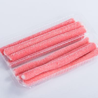 China 150g Natural Sour Straw Chewy Center Filled Soft Licorice Candy Confectionery Products for sale