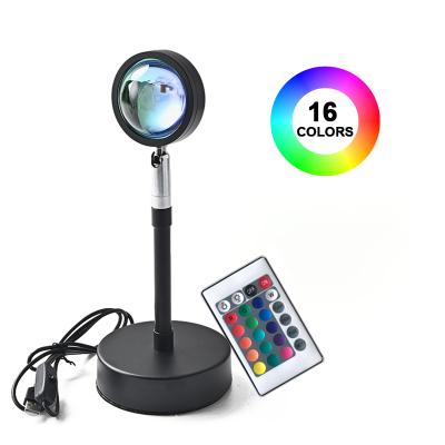 China Modern RGB Sunset Lamp 16 Colors Led Night Light Photography Projector Shooting Atmosphere Projection for Holiday Party Room Decoration for sale