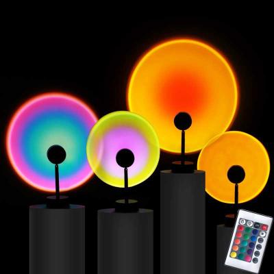 China Modern USB Led Sunset Projection Lamp Night Light For Wall Home Decoration Bedroom Lamp Light Projector Colorful Outdoor Change Color for sale