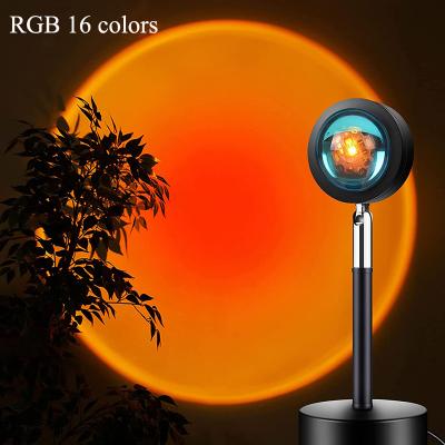 China Modern Night Light Atmosphere Lamp Projection Lamp Rainbow USB Cafe Background Wall Colorful RGB Home Decoration RGB Floor Lamp for sale