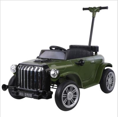 China Ride on Toy Children's Electric Four-Wheel Remote Control Interactive Rocking Car for sale