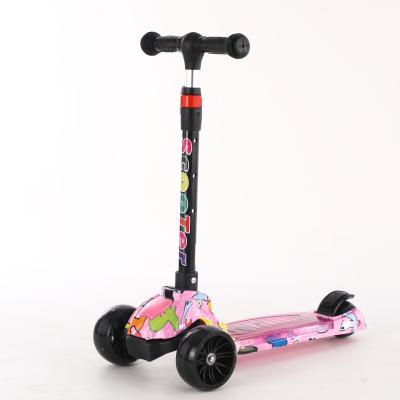 China CHEAP CHILDREN'S SCOOTER THREE WHEELS PU KICK-KICK WHOLESALE FOLDABLE FLASHING SCOOTER FOR KIDS for sale