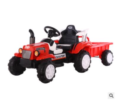 China Ride On Toy Worldwide Wholesale Double Motors Hydraulic Dump Kids Electric Tractor for sale