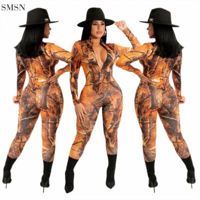 China Luxury Print Fashion Best-selling Anti-pilling Sleeve Women Overalls And Rompers One Piece Women Long Overalls for sale