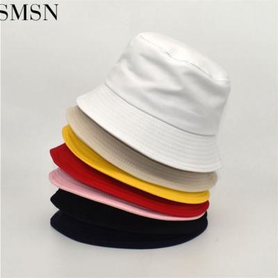 China AOMEI Solid Color Striped Leisure Bucket Hat Hot Selling Outdoor Women for sale