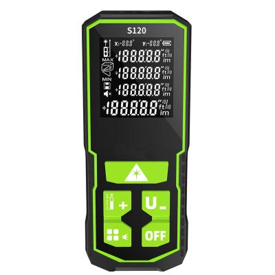 China High Accuracy Measuring Tool S120-G 120M Green Laser Outdoor Measuring Distance Meter Gauge for sale