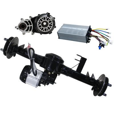 China Brushless Atv High Torque DC Motor Tricycle Three Wheel Bicycle Rear Axle 2 Gear Rear Axle for sale